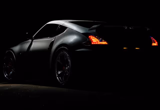 A picture of a cool black car