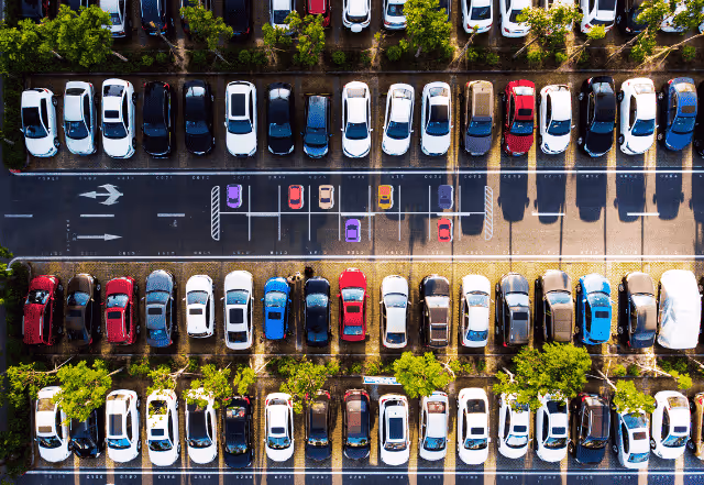 Cars parked in a carpark